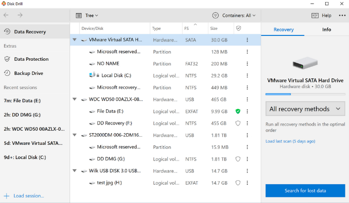 Windows용 Disk Drill – 특별 데이터 복구