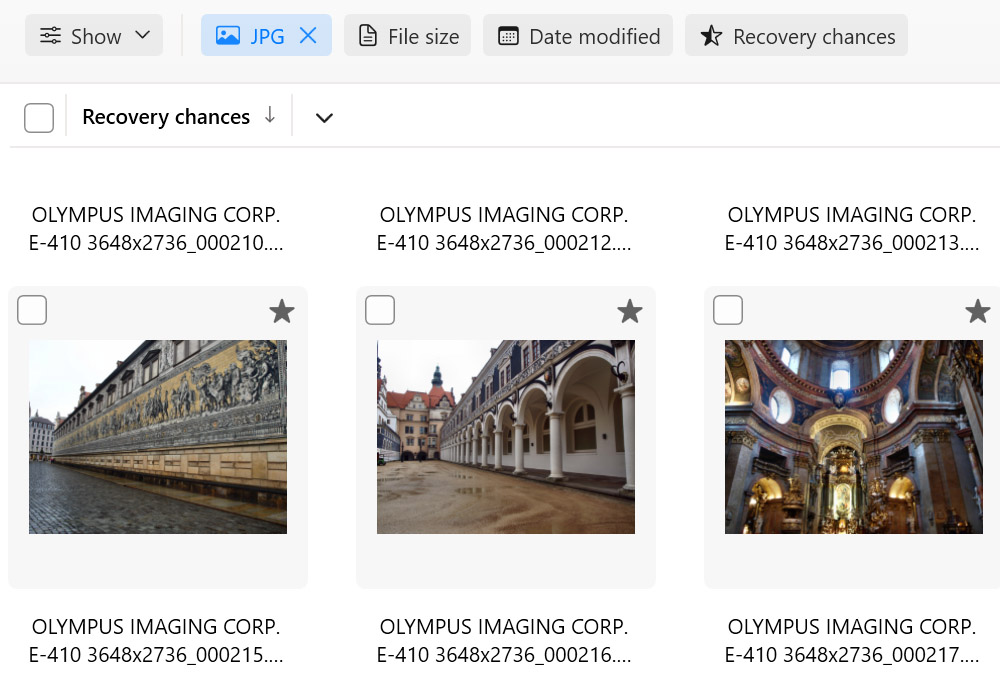 Search for images by previewing them in Disk Drill before performing the recovery